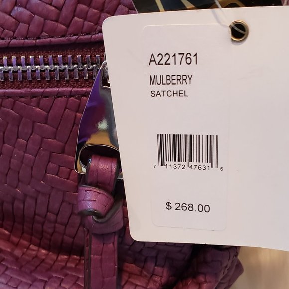 NWT Leather Mulberry B. Makowsky Satchel - Picture 8 of 10